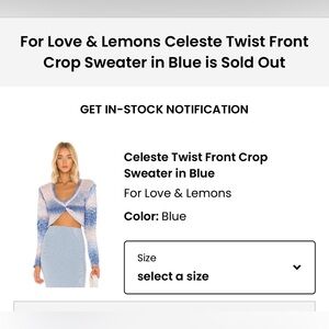 For Love and Lemons Sweater